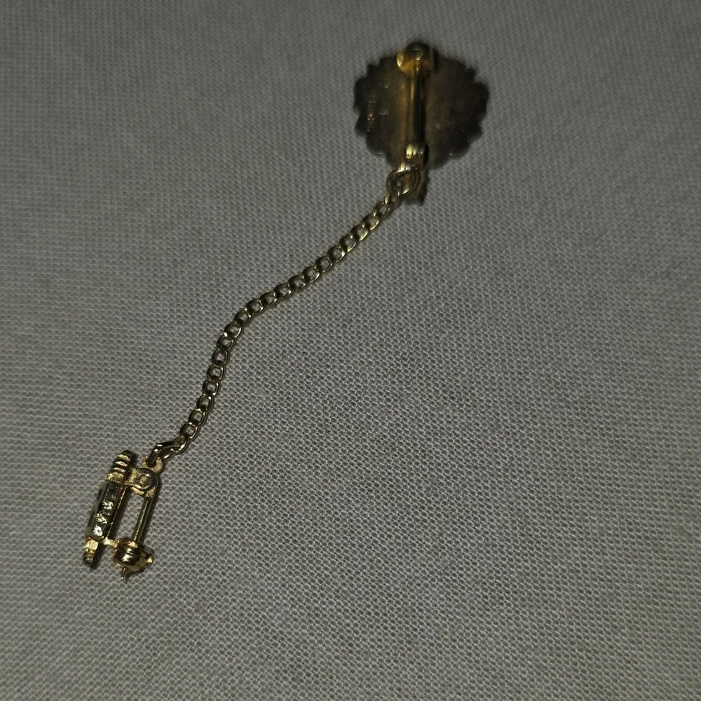 Original Gold Tone Student Council Pin with Chain - Elementary & High Schools